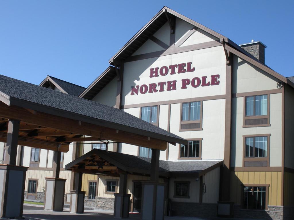 una rappresentazione del polo nord dell'hotel di Hotel North Pole a North Pole