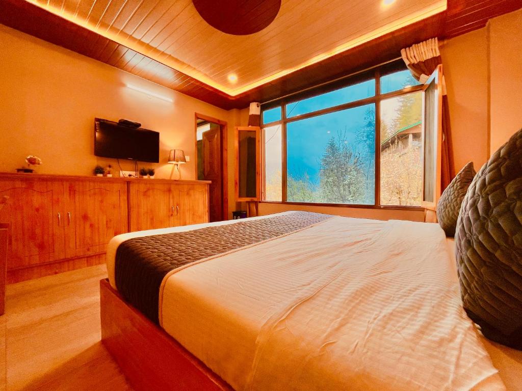 TV a/nebo společenská místnost v ubytování Sana cottage - Affordable Luxury Stay in Manali
