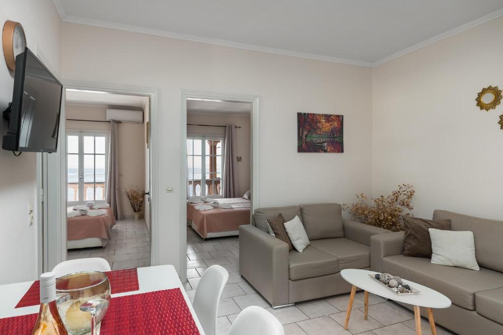 Posezení v ubytování Albatross Apartments by Konnect, Ipsos Corfu