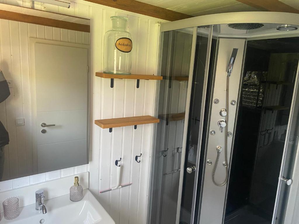 Koupelna v ubytování Tiny House 300 Meter vom Zentrum entfernt