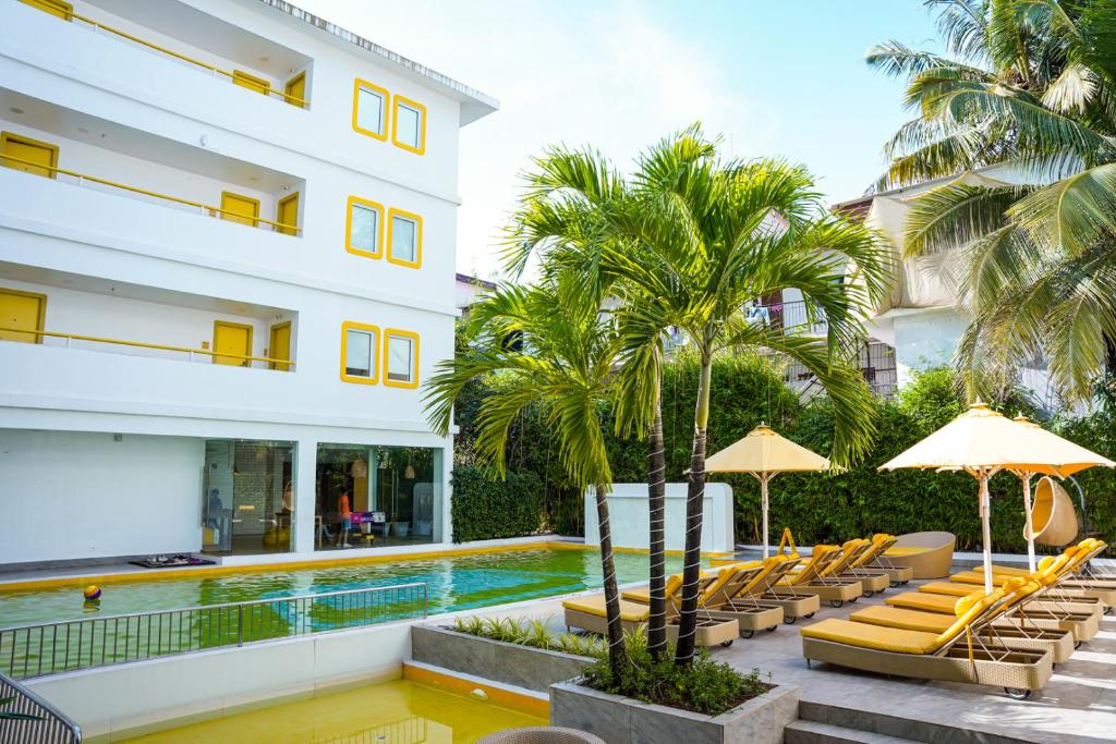 Bazén v ubytování Bloom Hotel - Calangute nebo v jeho okolí
