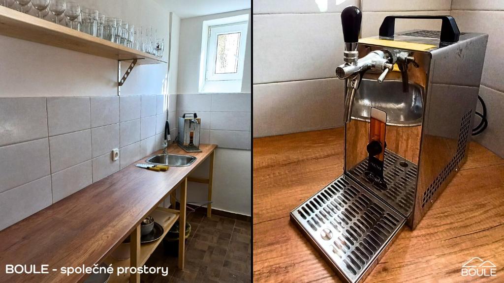 Nhà bếp/bếp nhỏ tại Apartmány Boule