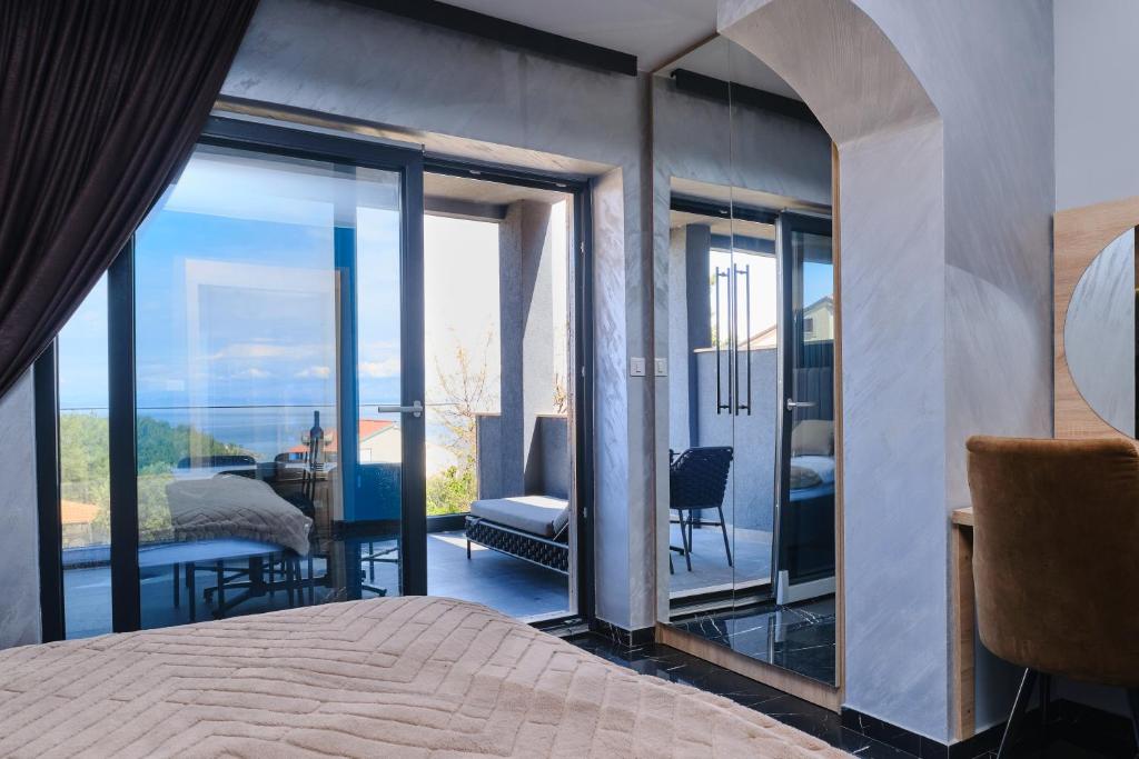 Posteľ alebo postele v izbe v ubytovaní Luxury apartments