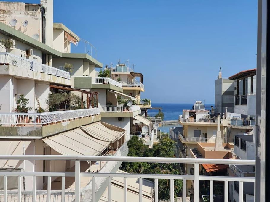 a view from the balcony of a building at Cozy Small Apartment City Center in Heraklio