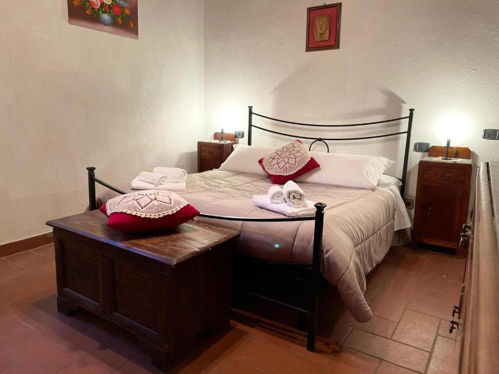 Postel nebo postele na pokoji v ubytování AgriHouse Orvieto