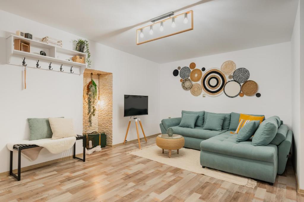 Χώρος καθιστικού στο CoZee Studio - In inima Brasovului