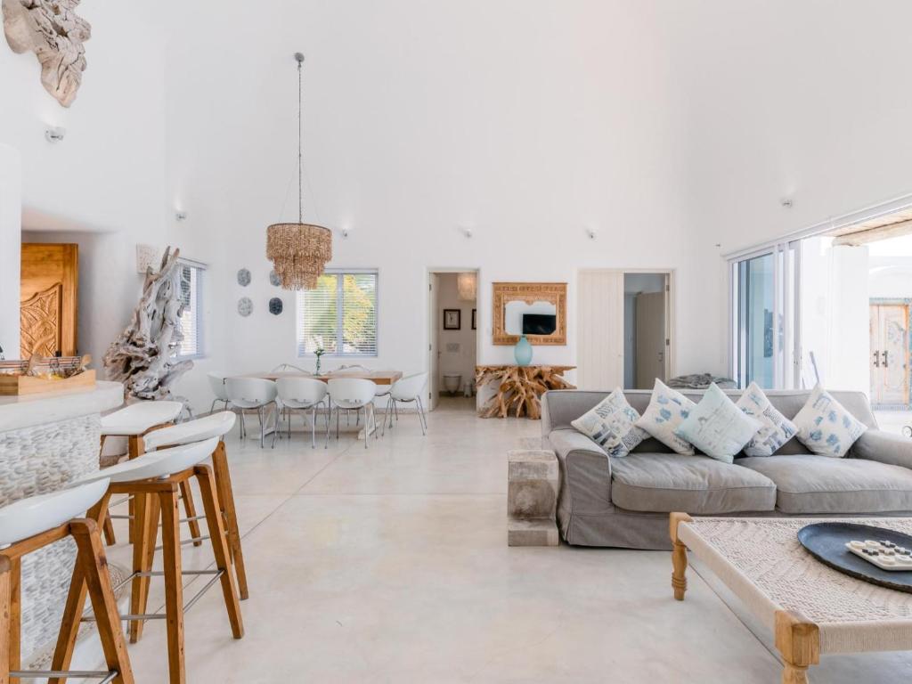 Posezení v ubytování Villa Santorini