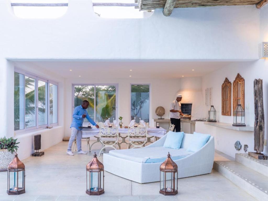 Posezení v ubytování Villa Santorini