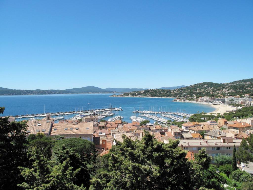 a view of a town with boats in the water at Apartment Le Grand Large-1 by Interhome in Sainte-Maxime