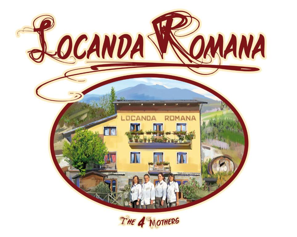 a picture of a group of people in front of a building at Locanda Romana in Fanano