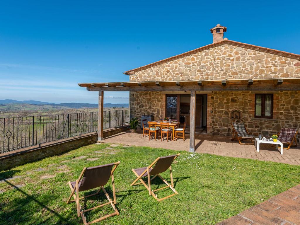 a stone house with a view at Holiday Home Civitella by Interhome in Scansano