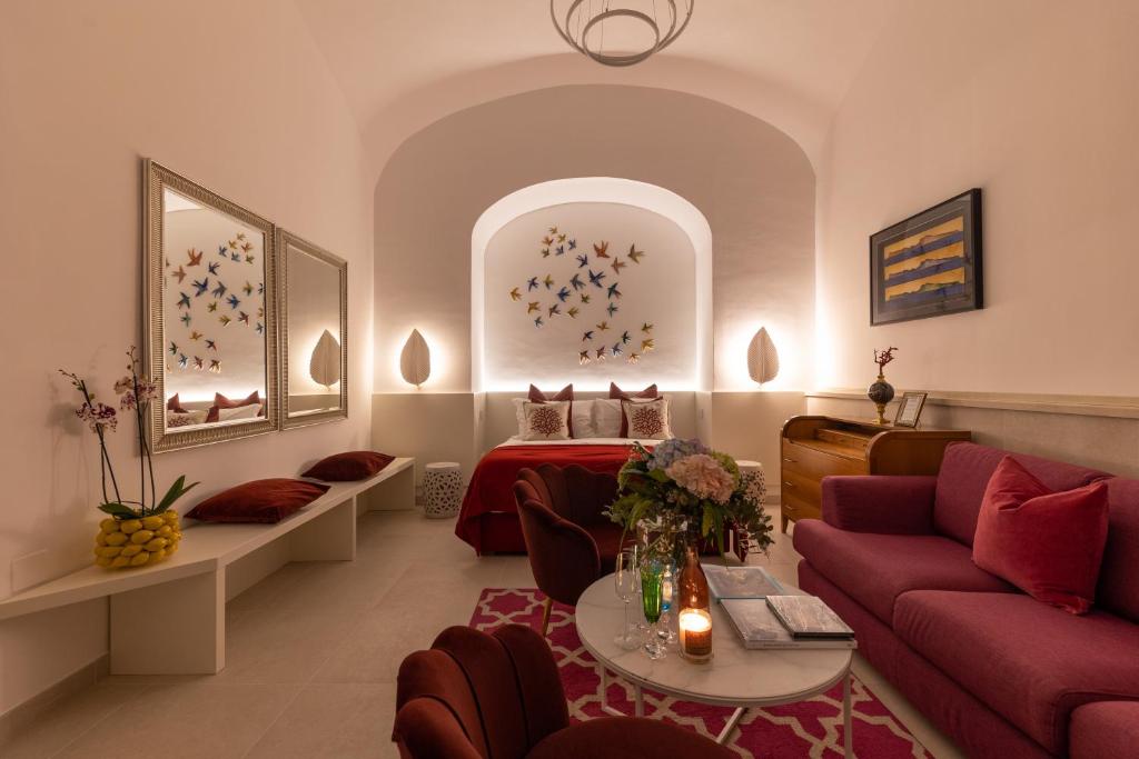 Posezení v ubytování Suite Belvedere Capri Exclusive Rooms