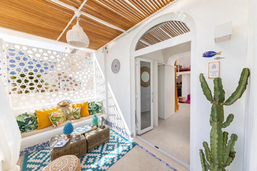 Posezení v ubytování Suite Belvedere Capri Exclusive Rooms