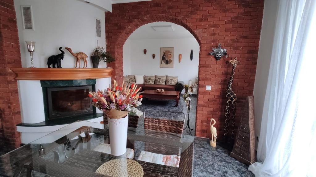 A seating area at Penzion Ivka