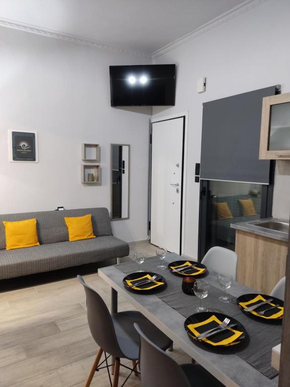 Kuchyň nebo kuchyňský kout v ubytování ISMINI STUDIOS