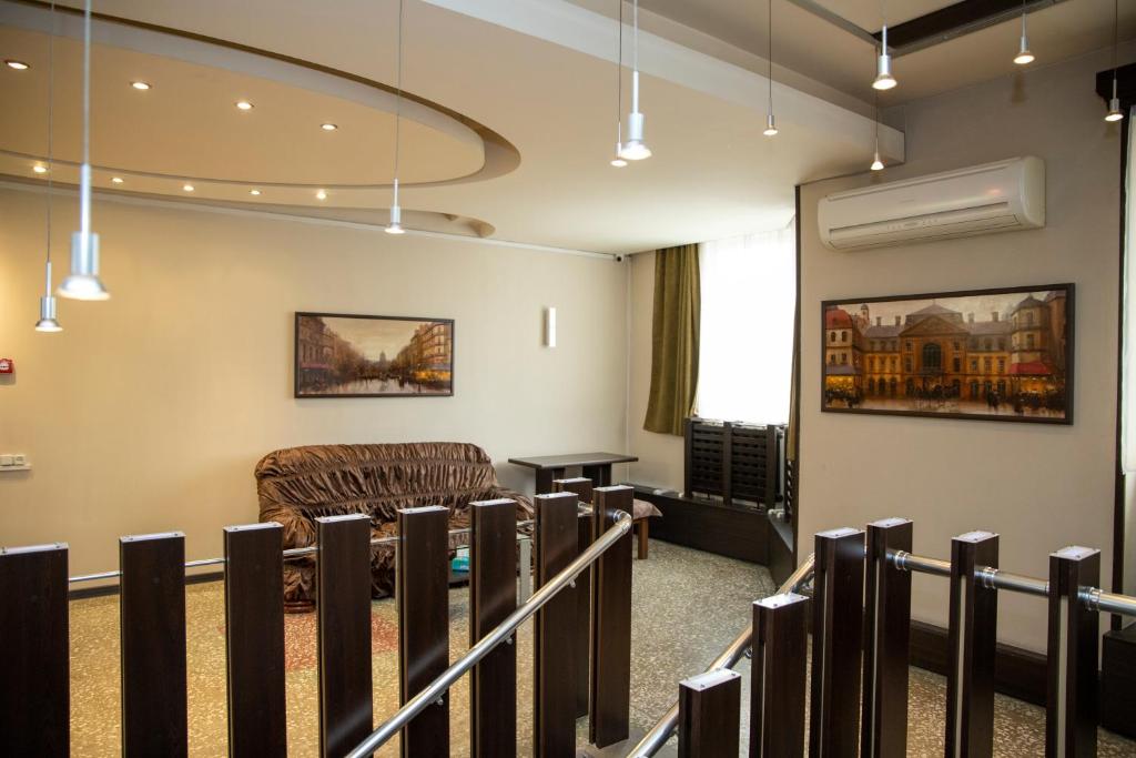 a room with a row of chairs in a synagogue at ASA Hotel in Yerevan