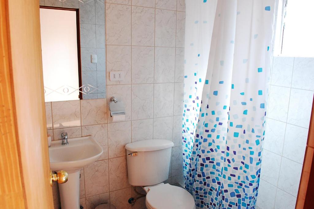 Koupelna v ubytování Hostal Pablito