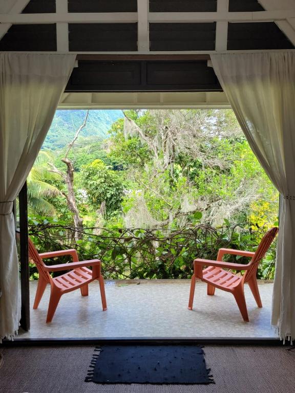 Zahrada ubytování Fare Haurevaiti Moorea