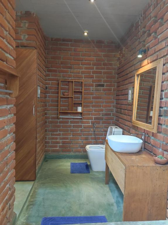 Koupelna v ubytování Gabaa Resort & Spa - Habarana