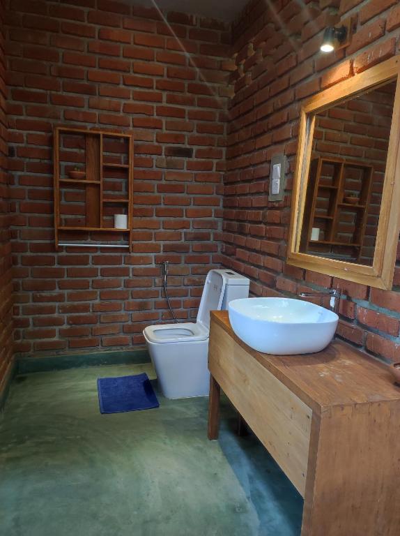 Koupelna v ubytování Gabaa Resort & Spa - Habarana