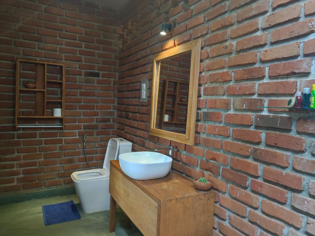 Koupelna v ubytování Gabaa Resort & Spa - Habarana