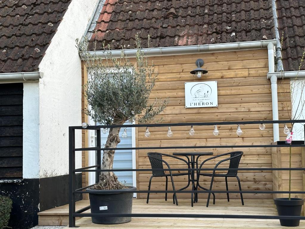 Balkón alebo terasa v ubytovaní Le cottage de L’héron