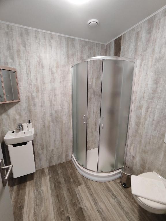 Koupelna v ubytování Hotel Stará Škola