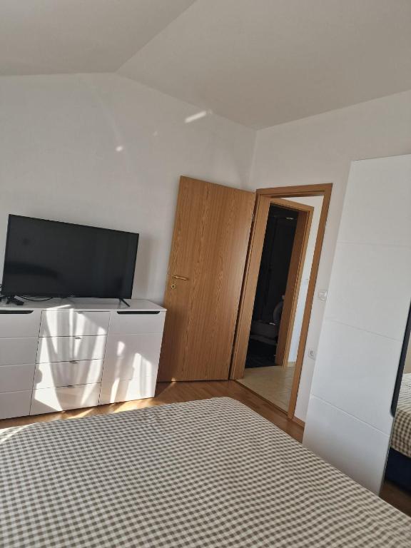 TV a/nebo společenská místnost v ubytování Apartmani Ivan
