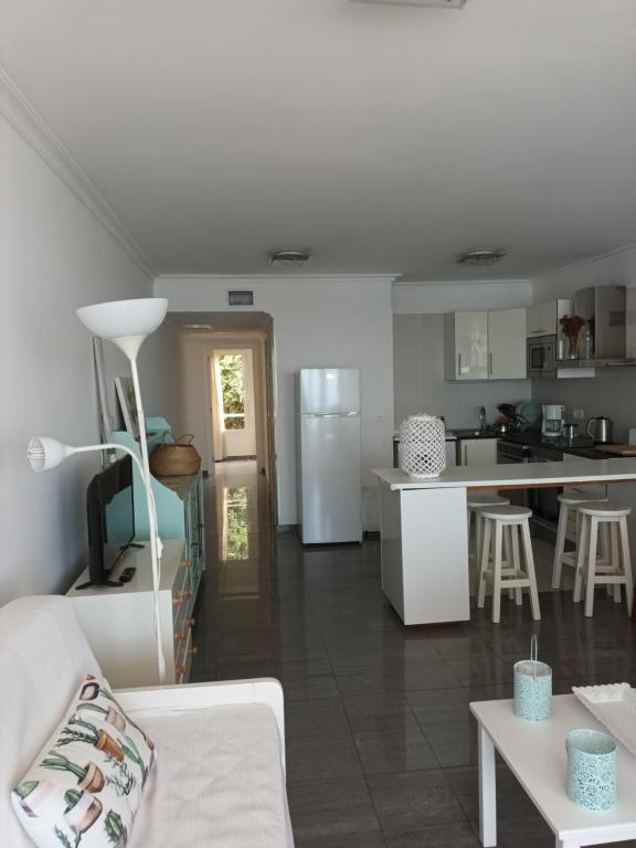 A kitchen or kitchenette at Great oportunity Costa Adeje Holiday apartment first sea line Free Wifi