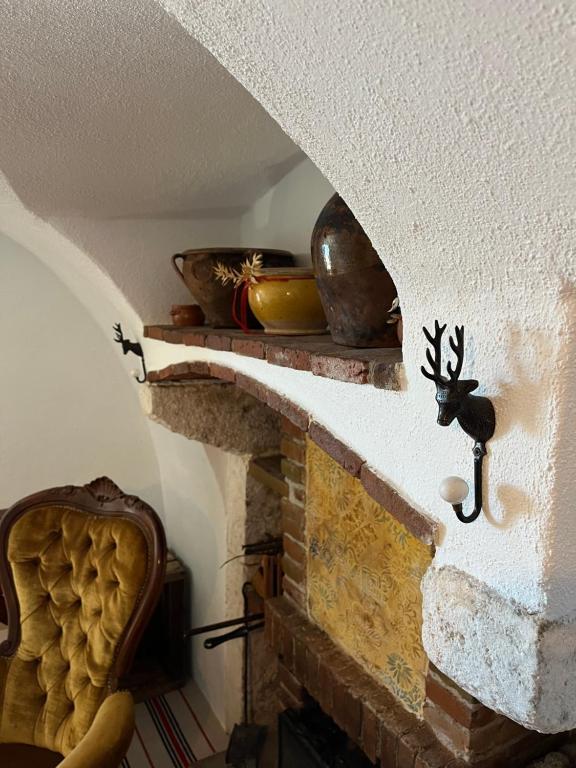 Posezení v ubytování La Taberna di Rocca Calascio
