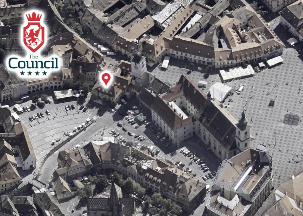 Nespecifikovaný výhled na destinaci Sibiu nebo výhled na město při pohledu z penzionu