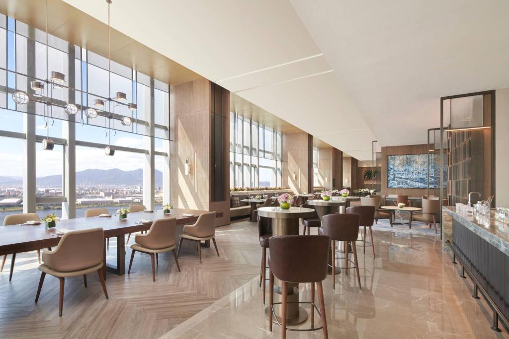 Restaurace v ubytování Fuzhou Marriott Hotel Riverside