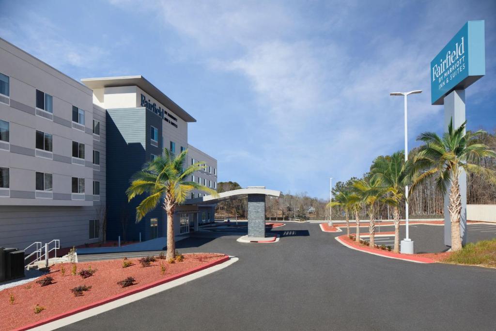 a rendering of the entrance to a hotel with palm trees at Fairfield Inn & Suites Seneca Clemson Univ Area in Seneca