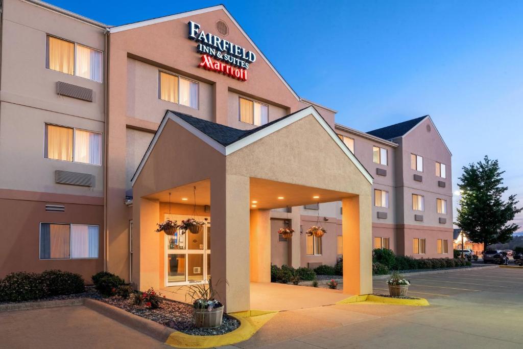 a rendering of a hotel with the front of the building at Fairfield Inn & Suites Stevens Point in Stevens Point
