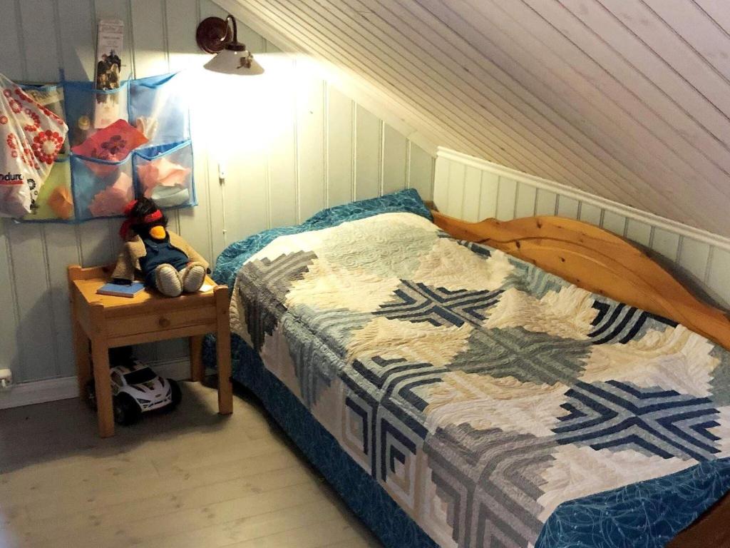 Postel nebo postele na pokoji v ubytování Holiday home Sandhornøy II