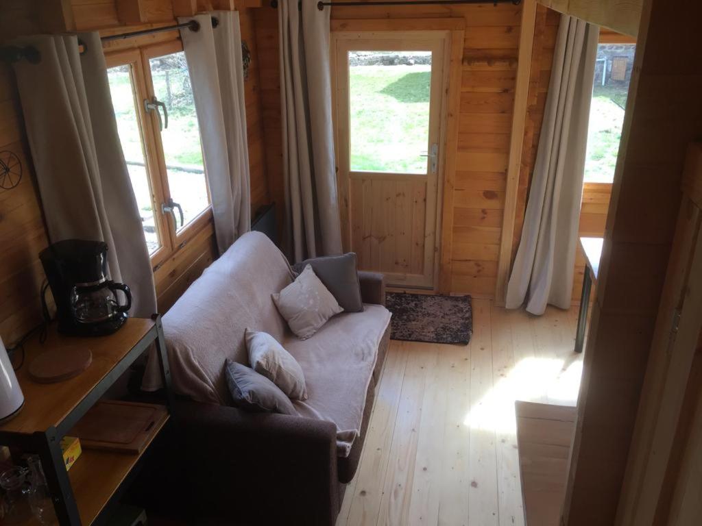 Posezení v ubytování Chalet de La Peyramont