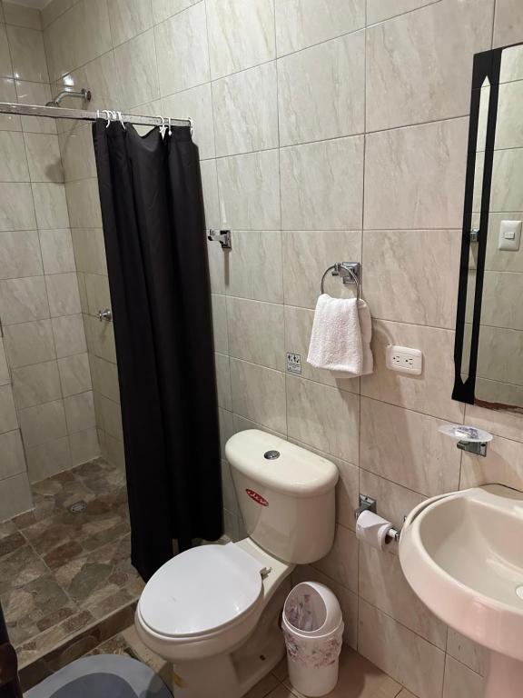 Koupelna v ubytování Hotel Punta Azul