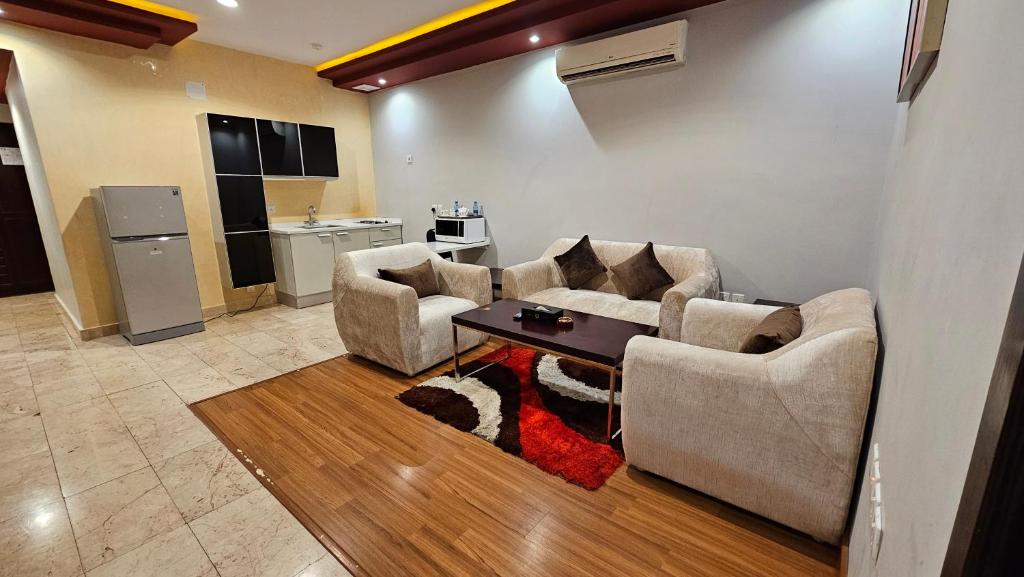 Kuchyň nebo kuchyňský kout v ubytování رؤوم إن للشقق الفندقية-Raoum Inn Hotel Apartments