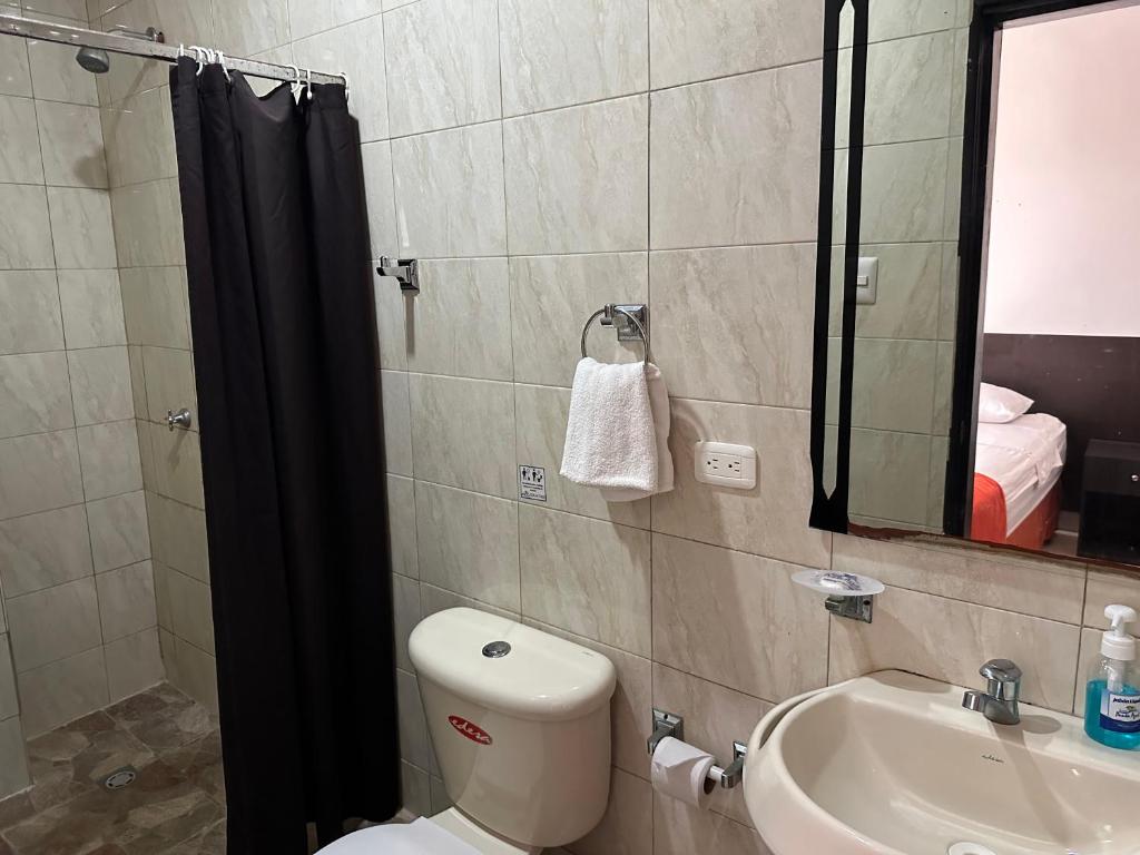 Koupelna v ubytování Hotel Punta Azul