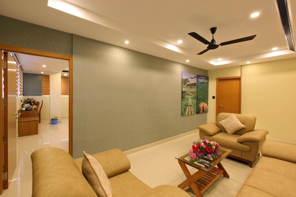 Posezení v ubytování Hotel NovArk Munnar