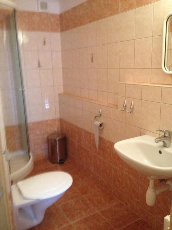 Koupelna v ubytování Hotel Pod Stráží