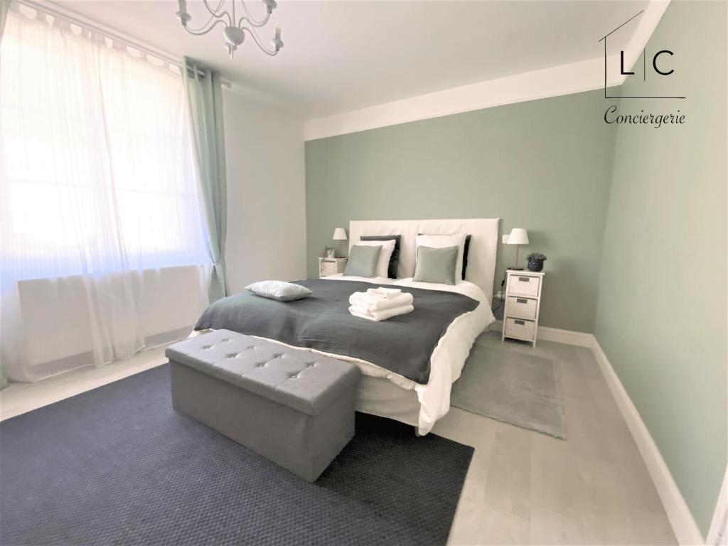 Posteľ alebo postele v izbe v ubytovaní Gîte Saint Joseph