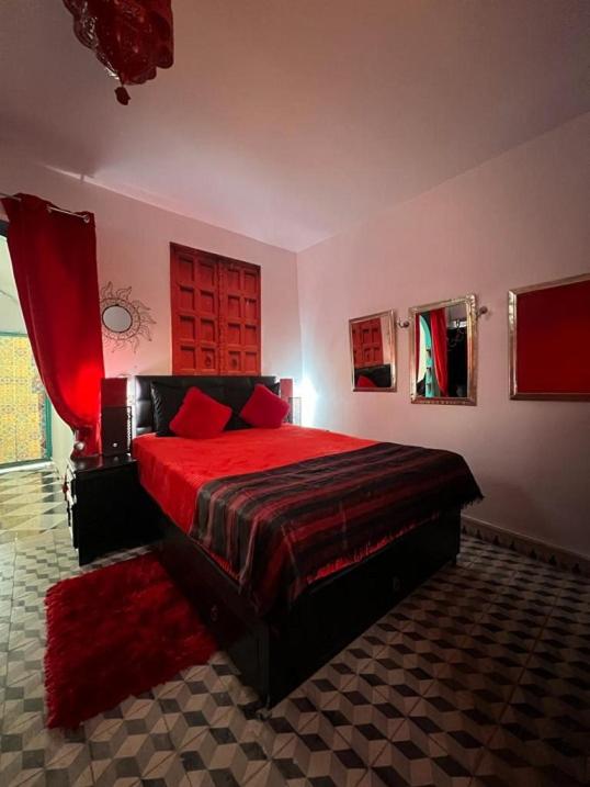 Postel nebo postele na pokoji v ubytování Riad 1001 couleurs