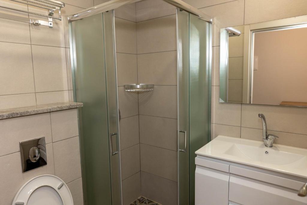 Koupelna v ubytování Saint Jacob Hotel