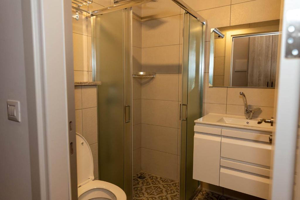 Koupelna v ubytování Saint Jacob Hotel