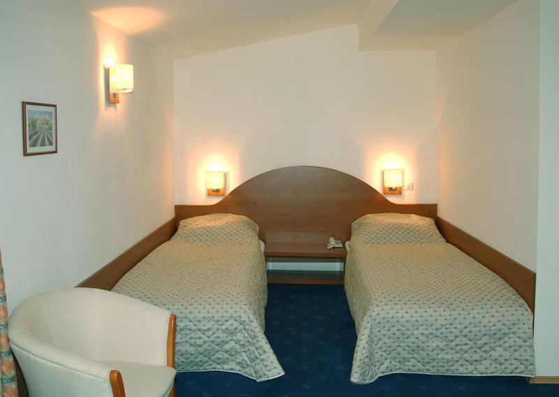 Postel nebo postele na pokoji v ubytování Hotel Irisa