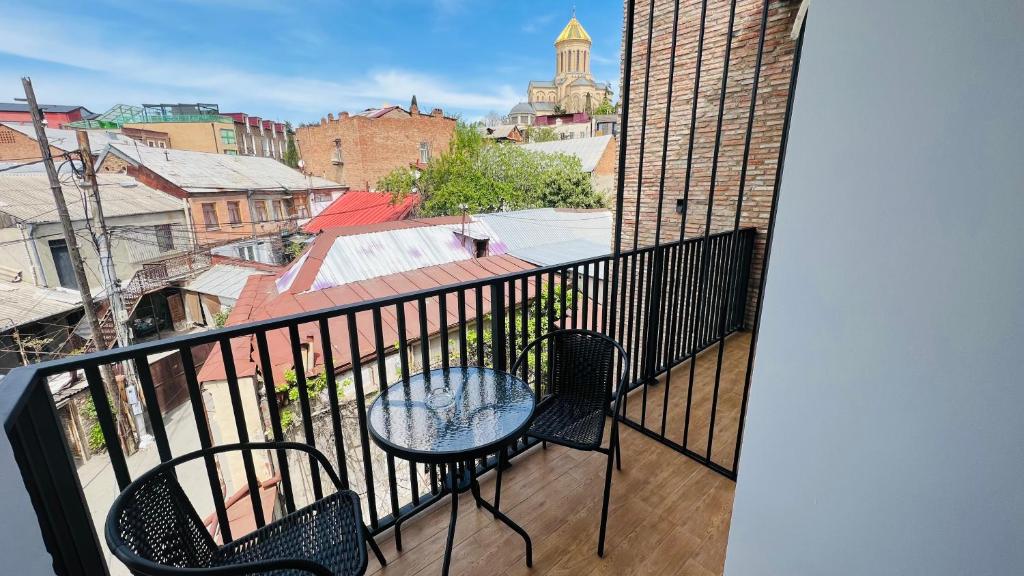 Balkón nebo terasa v ubytování Trinity Hotel