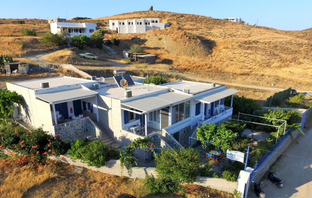 an aerial view of a house on a hill at ANESIS I in Livadi