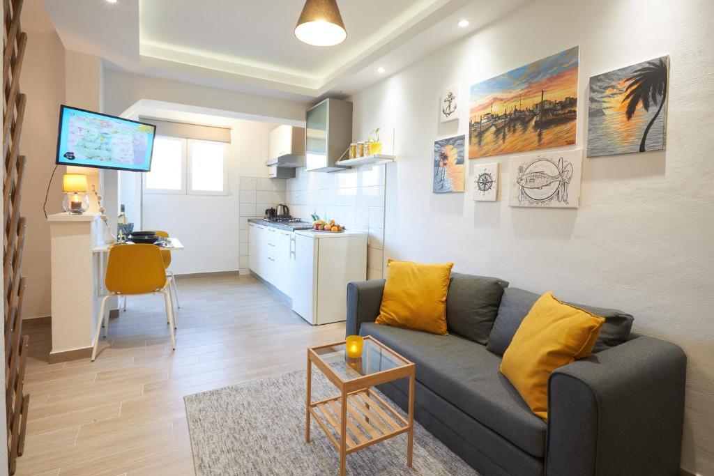 Posezení v ubytování Apartment Yellow