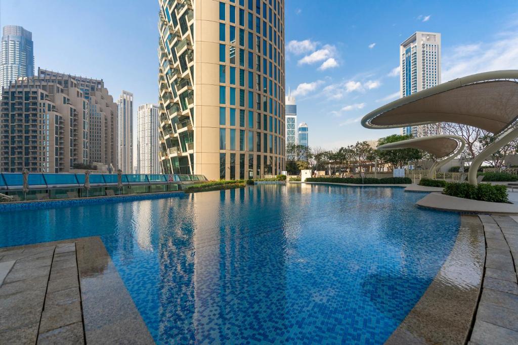 Prestige Living 1BR با نمای کامل برج خلیفه توسط Auberge
